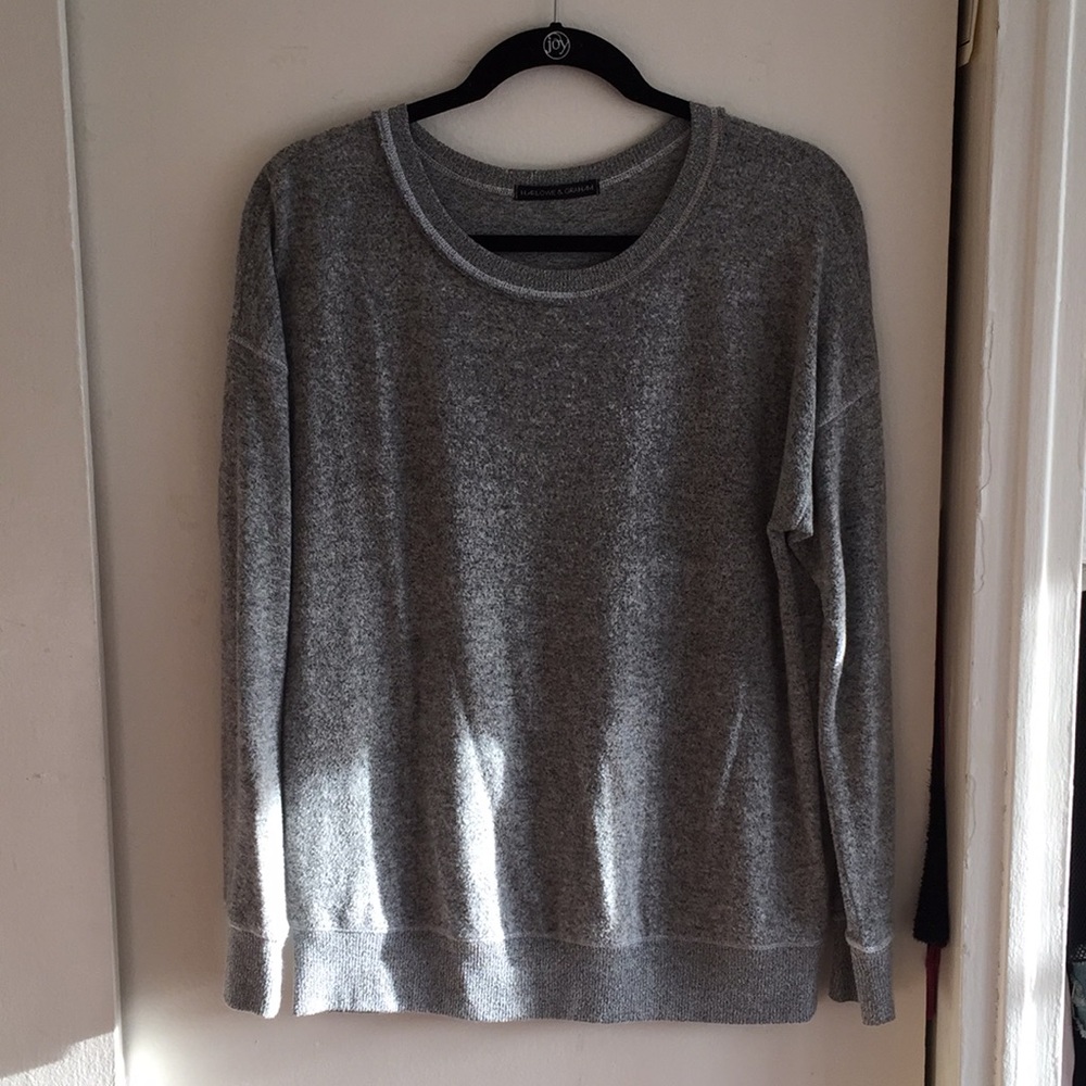 light grey sweater